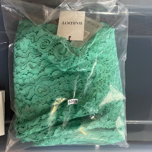Bardot LACE PANEL DRESS IN MINT size 12 - Picture 7 of 7